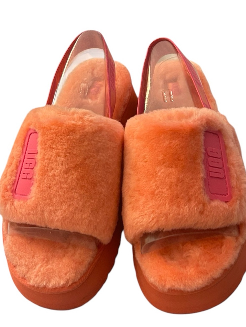 UGG  and Pink Fluffy Slide Sandals